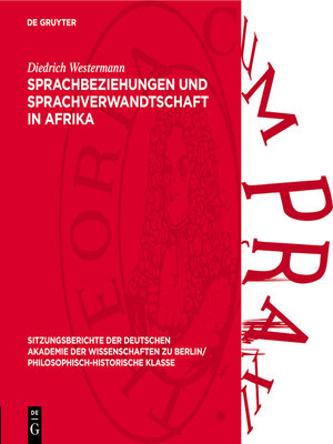 cover image of Sprachbeziehungen und Sprachverwandtschaft in Afrika